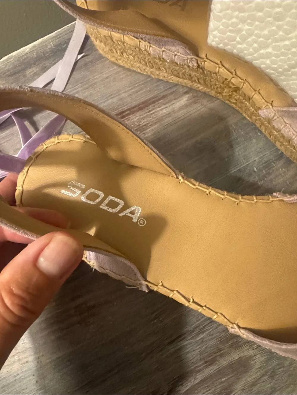 Lilac ankle tie Espadrille